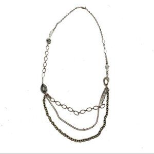 •- LOFT 3 Strand Statement Necklace Z107